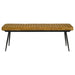 Misty - Cushion Side Bench - Camel And Black - Simple Home Plus