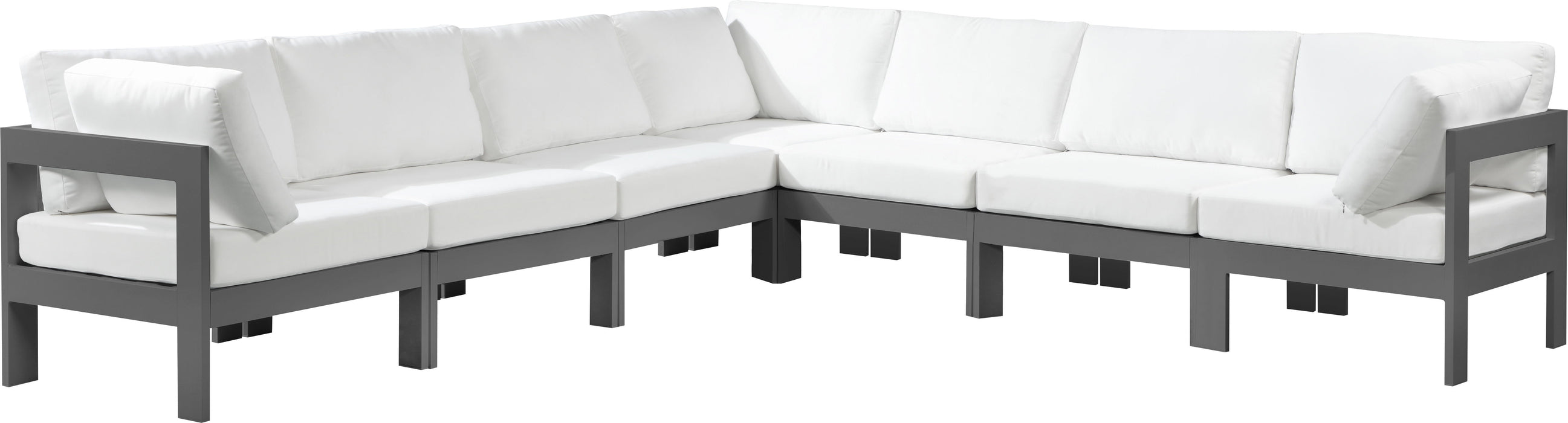 Nizuc - Outdoor Patio Modular Sectional 7 Piece - White