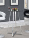 Zanella - Glass Top Bar Table - Chrome - Simple Home Plus