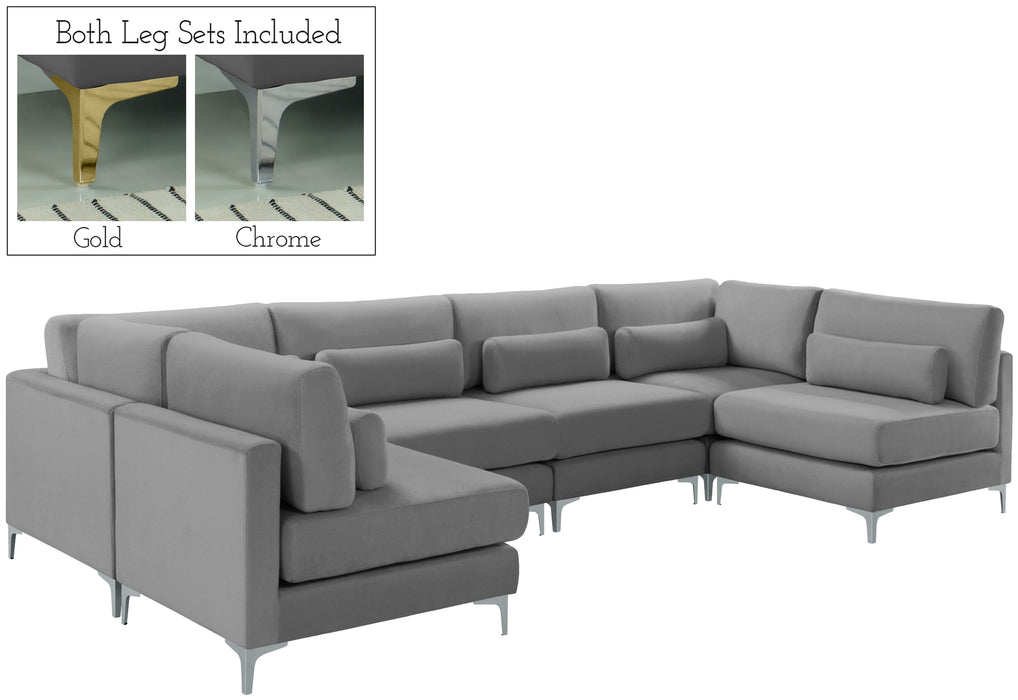 Julia - Modular Sectional 6 Piece - Gray