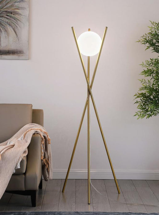 Yamileth - Tripod Floor Lamp - Gold - Simple Home Plus