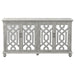 Melanie - 4-Door Accent Cabinet - Antique White - Simple Home Plus