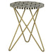 Xenia - Round Accent Table With Hairpin Legs - Black And White - Simple Home Plus