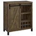 Arlington - Bar Cabinet With Sliding Door - Rustic Oak - Simple Home Plus