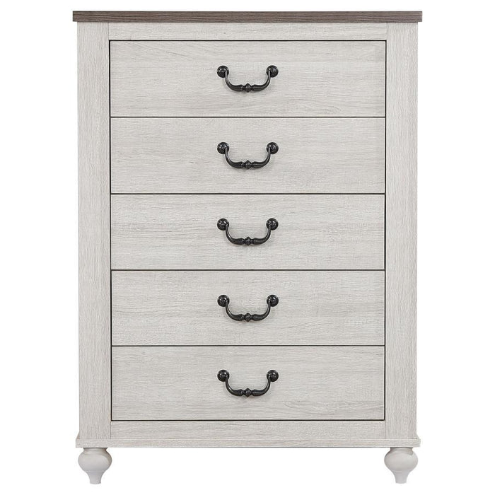 Stillwood - 5-Drawer Chest - Vintage Linen - Simple Home Plus