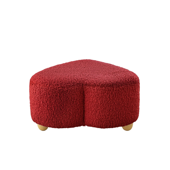 Sherpa Specialty Ottoman - Red / Brown