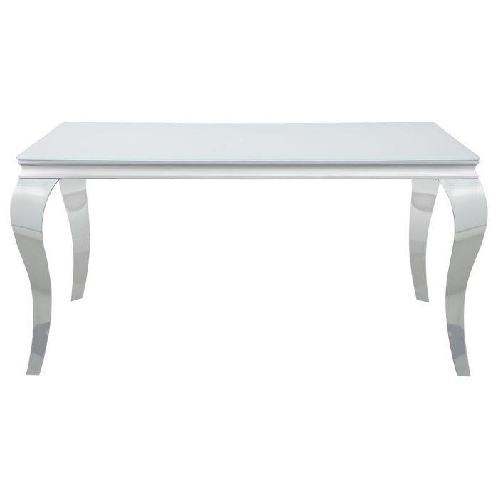 Carone - Rectangular Glass Top Dining Table - Simple Home Plus