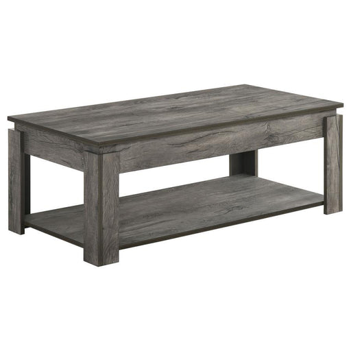 Donal - 3 Piece Occasional Set With Open Shelves - Weathered Gray - Simple Home Plus