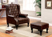 Vaugh - Ottoman - Rustic Brown - Simple Home Plus