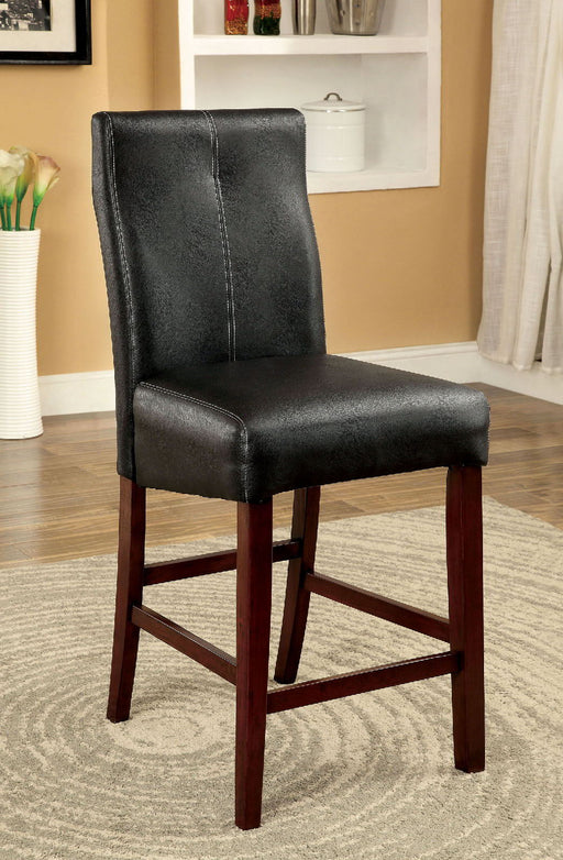 Bonneville - Counter Height Chair (Set of 2) - Brown Cherry / Black - Simple Home Plus