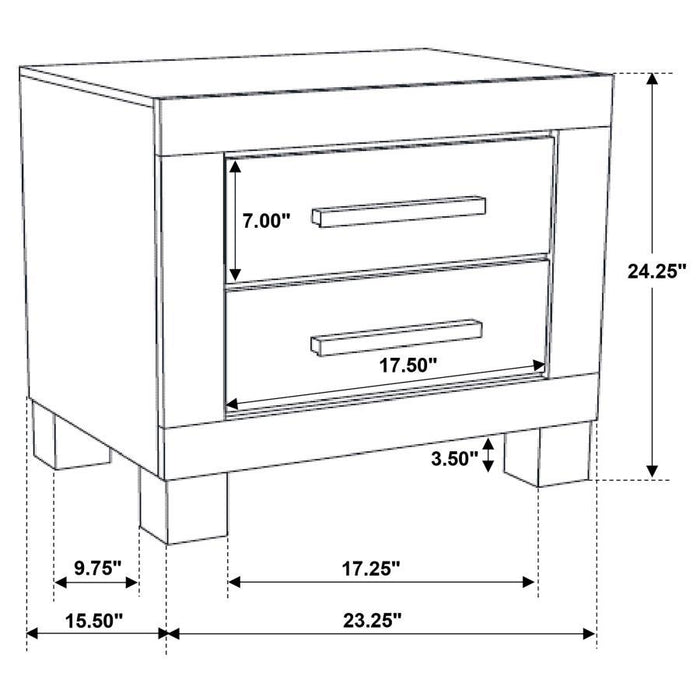 Woodmont - 2-Drawer NightStand - Rustic Golden Brown - Simple Home Plus