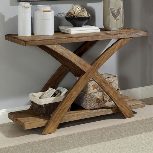 Bryanna - Sofa Table - Antique Light Oak - Simple Home Plus