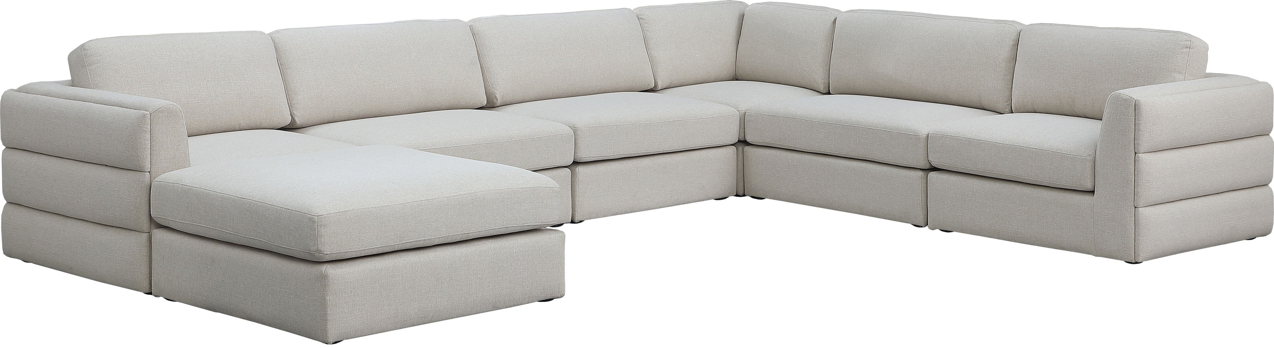 Beckham - Modular Sectional 7 Piece - Beige - Fabric