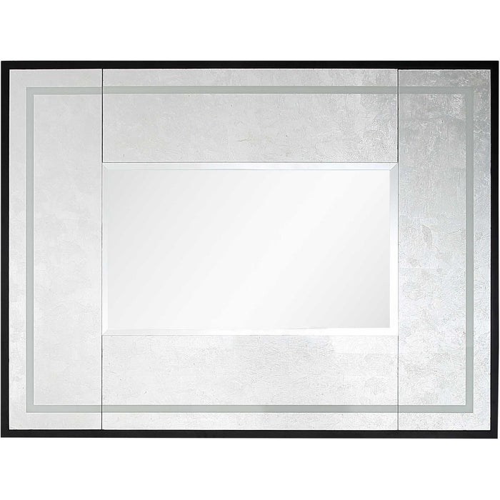 32" Wood Framed Accent Mirror - Silver