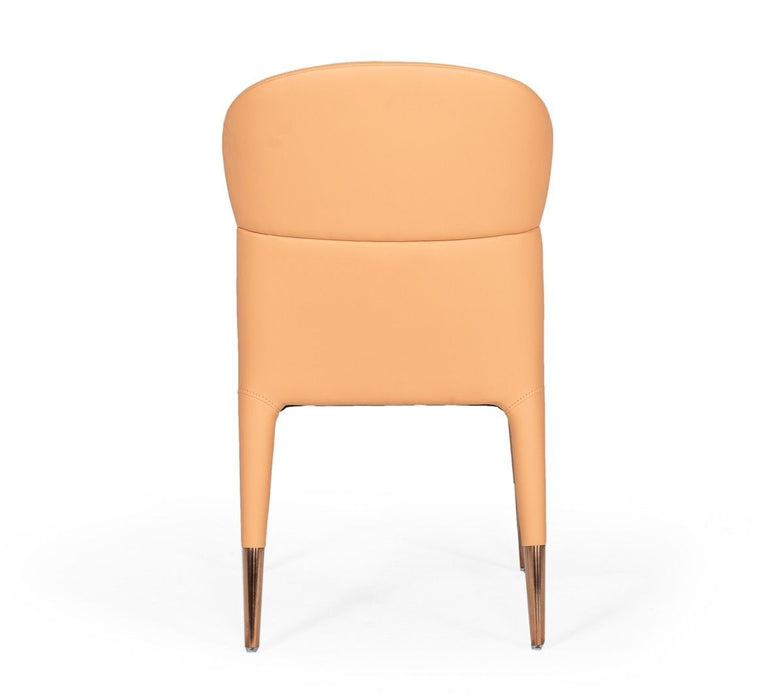 Rosegold Dining Chairs (Set of 2) - Peach