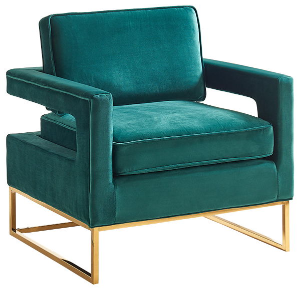 Noah - Accent Chair with Gold Legs