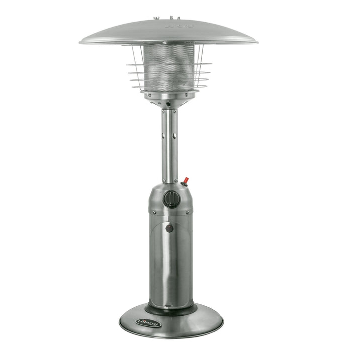 11000 Btu Steel Propane Cylindrical Pole Tabletop Patio Heater - Silver