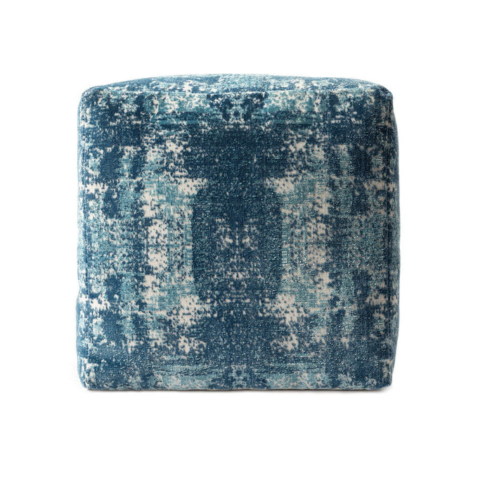 Polyester Blend Ottoman - Blue