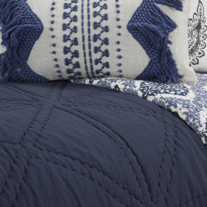 King Cotton, 300 Thread Count Machine Washable Down Alternative Comforter - Indigo