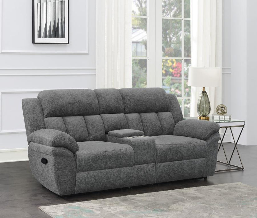 Bahrain - Upholstered Loveseat With Console - Simple Home Plus