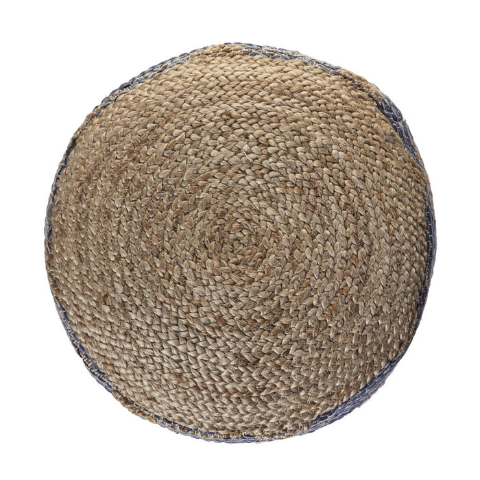 Jute Ottoman - Blue