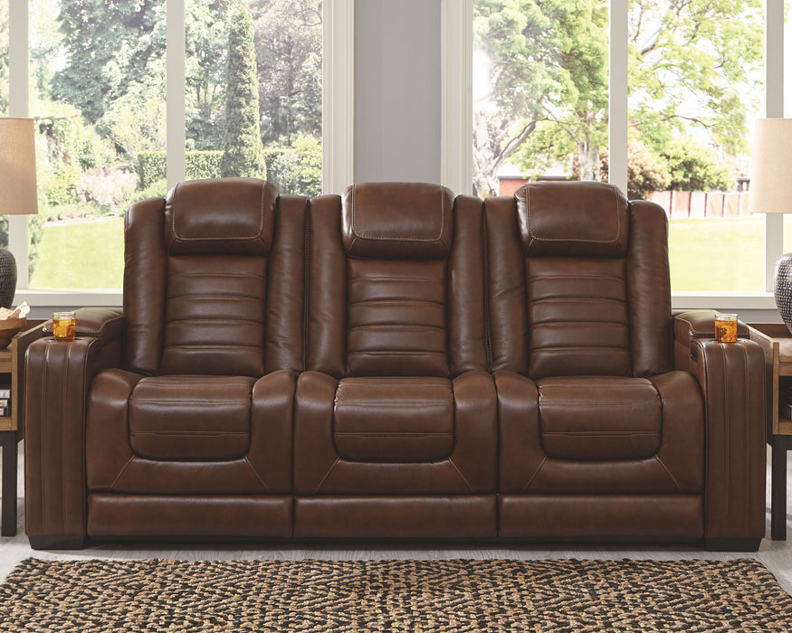 Backtrack - Chocolate - Pwr Rec Sofa With Adj Headrest - Simple Home Plus