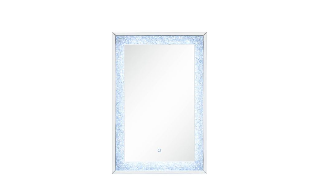 47" Faux Diamonds Lighted Accent Mirror - Mirrored