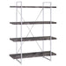 Grimma - 4-Shelf Bookcase - Rustic Gray Herringbone - Simple Home Plus