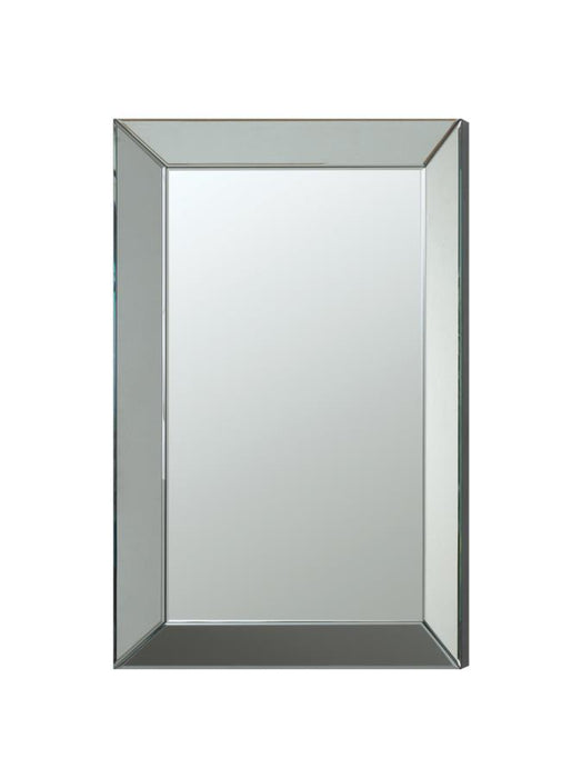 Pinciotti - Rectangular Beveled Wall Mirror - Silver - Simple Home Plus