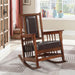 Ida - Upholstered Rocking Chair - Tobacco And Dark Brown - Simple Home Plus