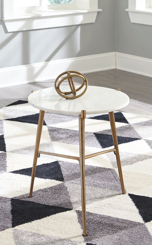Chadton - White / Gold Finish - Accent Table - Simple Home Plus