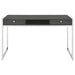 Wallice - 2-Drawer Writing Desk - Weathered Gray/Chrome - Simple Home Plus