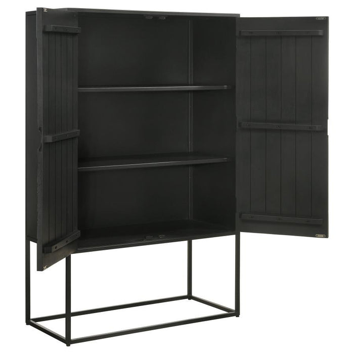 Jenna - 2-Door Bar Cabinet - Black - Simple Home Plus