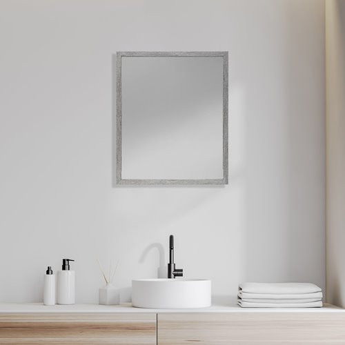 Accent Mirror Rectangle With Driftwood Quality Frame - Gray