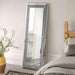 Valerie - Crystal Inlay Rectangle Floor Mirror - Silver - Simple Home Plus