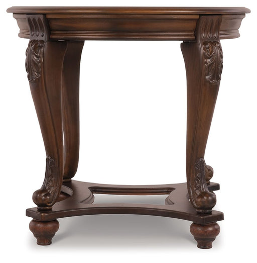 Norcastle - Dark Brown - Round End Table - Simple Home Plus