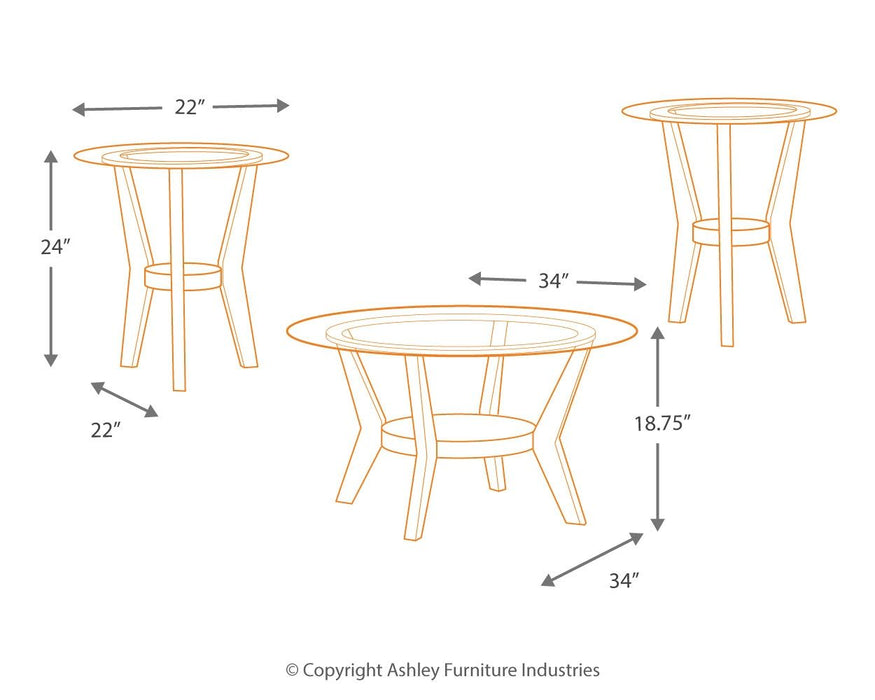 Fantell - Dark Brown - Occasional Table Set (Set of 3) - Simple Home Plus