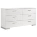 Felicity - 6-Drawer Dresser - Glossy White - Simple Home Plus