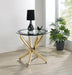 Brooke - Glass Top End Table - Simple Home Plus