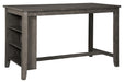 Caitbrook - Gray - Rectangular Dining Room Counter Table - Simple Home Plus