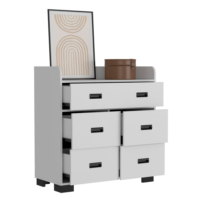 5 Drawer Dresser - White