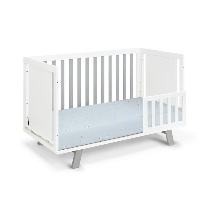 Wood Standard Three In One Convertible Crib - Gray / White