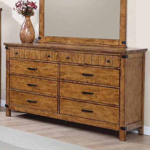 Brenner - 8-Drawer Dresser - Rustic Honey - Simple Home Plus