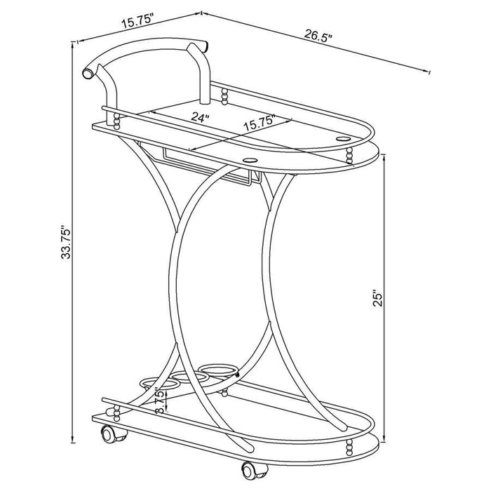 Elfman - 2-Shelve Serving Cart - Simple Home Plus