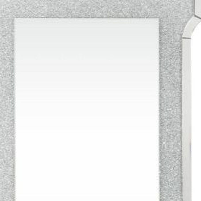 47" Faux Diamonds Round Accent Mirror - Mirrored