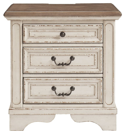 Realyn - White / Brown / Beige - Three Drawer Night Stand - Simple Home Plus