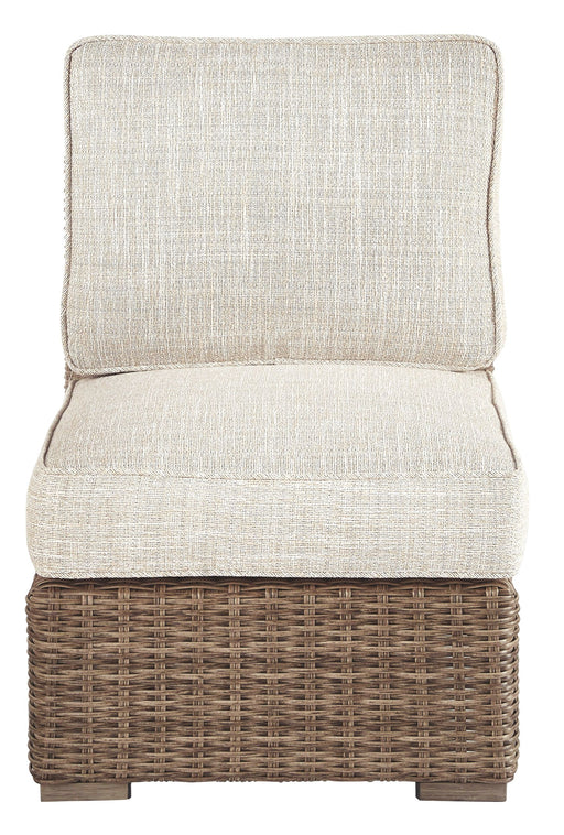 Beachcroft - Beige - Armless Chair W/Cushion - Simple Home Plus