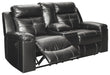 Kempten - Black - Dbl Rec Loveseat W/Console - Simple Home Plus