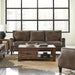 Leaton - Upholstered Recessed Arms Sofa - Brown Sugar - Simple Home Plus