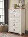 Willowton - Brown / Beige / White - Five Drawer Chest - Simple Home Plus